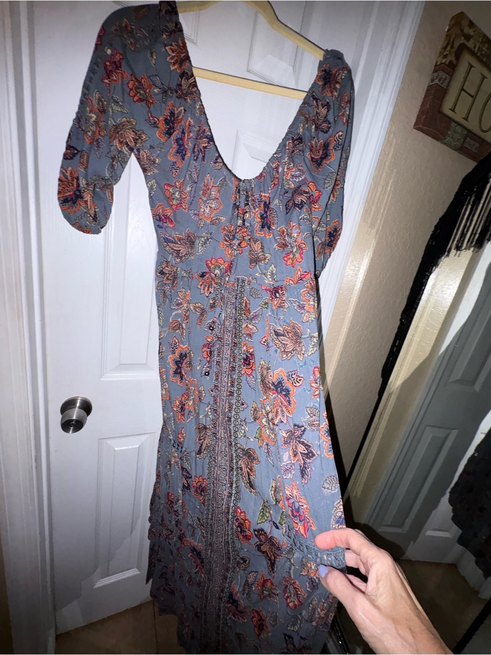 Boho Fall Floral Maxi Dress